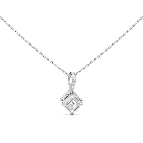Faelora 1.50Ct Solitaire Asscher Cut Casual Pendant