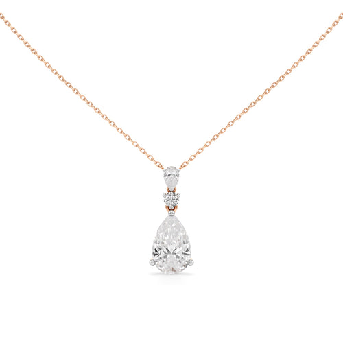 Hera 3.75Ct Three Prong Pear Cut Fancy Pendant