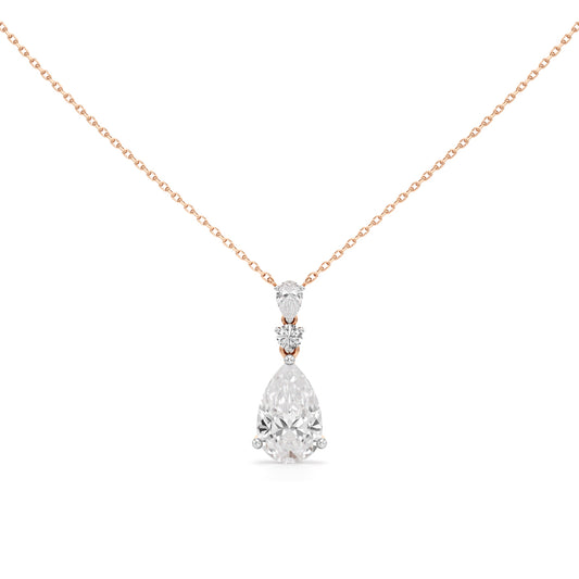 Hera 3.75Ct Three Prong Pear Cut Fancy Pendant