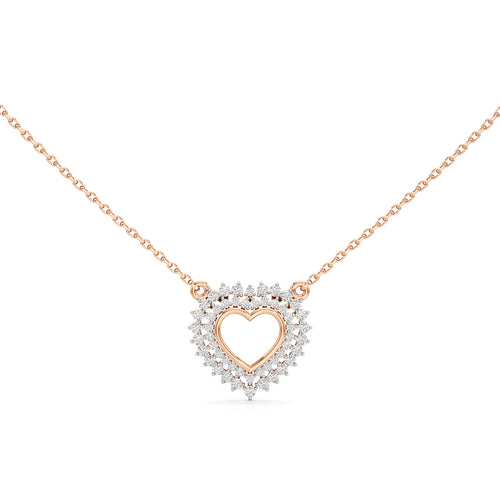 Daphne Open Heart Round Cut Fancy Pendant