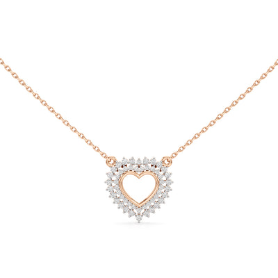 Daphne Open Heart Round Cut Fancy Pendant