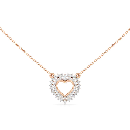 Daphne Open Heart Round Cut Fancy Pendant