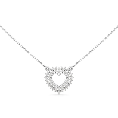 Daphne Open Heart Round Cut Fancy Pendant