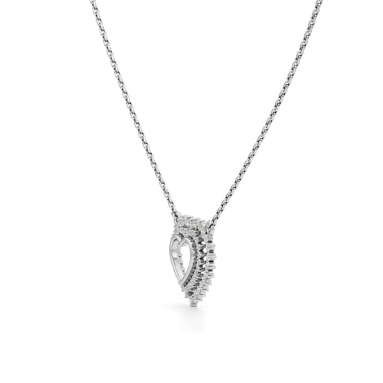 Daphne Open Heart Round Cut Fancy Pendant