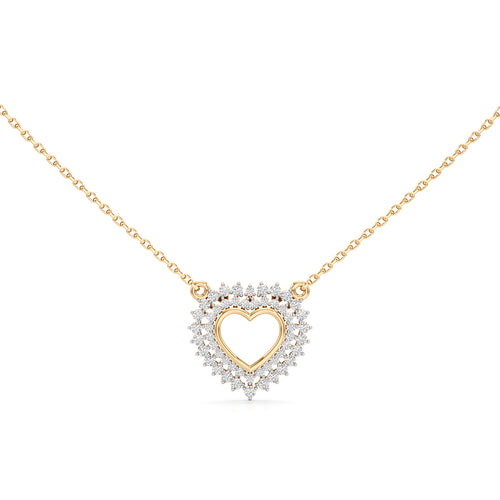 Daphne Open Heart Round Cut Fancy Pendant