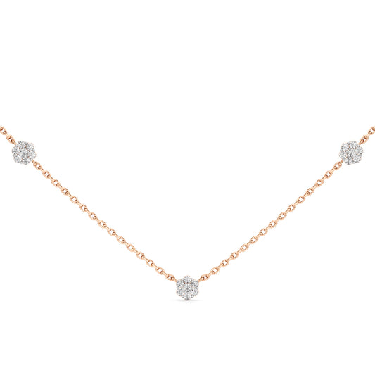 Wistaria Flower Style Round Cut Delicate Pendant