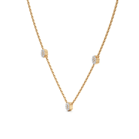 Wistaria Flower Style Round Cut Delicate Pendant