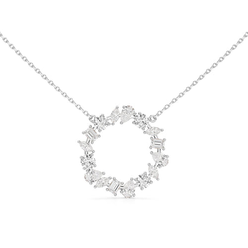 Ravenna 1.75Ct Open Circle Pear Cut Fancy Pendant