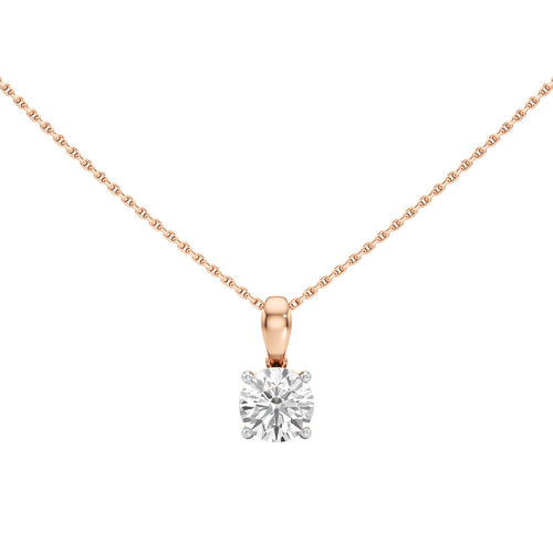 Iris 2Ct Solitaire Round Cut Solitaire Pendant