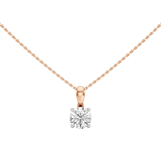 Iris 2Ct Solitaire Round Cut Solitaire Pendant