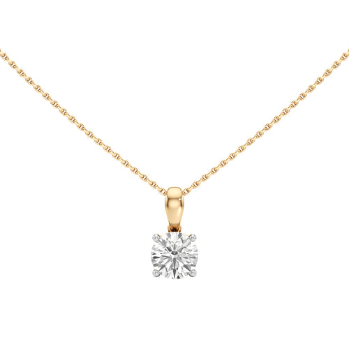 Iris 2Ct Solitaire Round Cut Solitaire Pendant