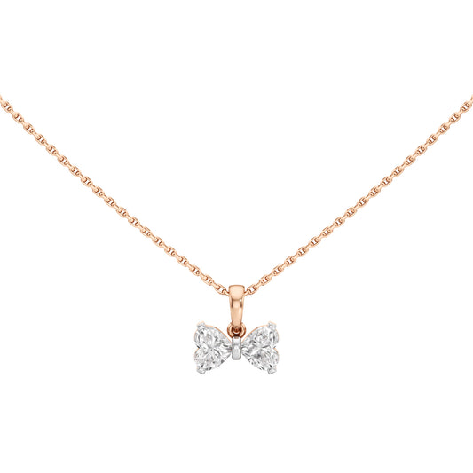 Celeste 1Ct Bow Style Heart Cut Fancy Pendant