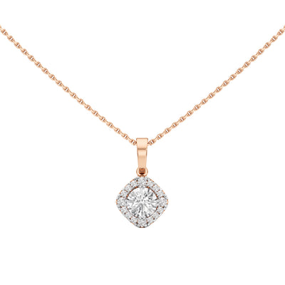 Infinia Round Cut Halo Pendant
