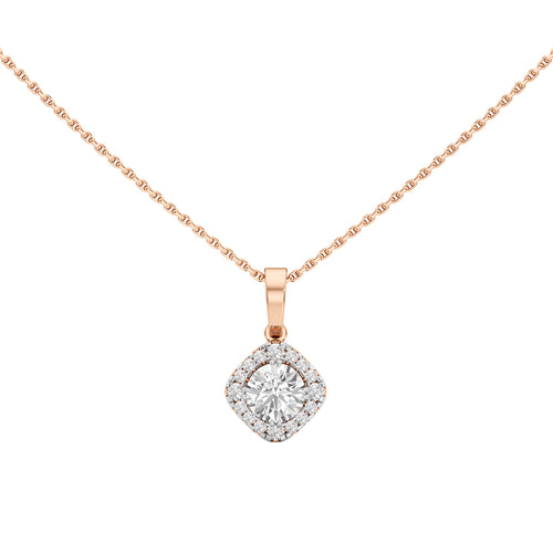Infinia Round Cut Halo Pendant