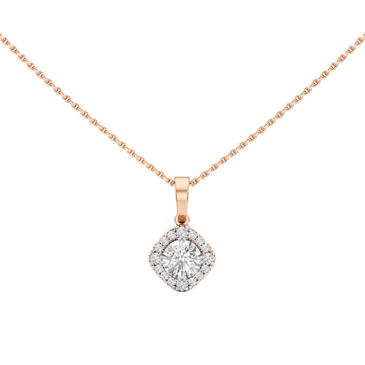 Infinia Round Cut Halo Pendant