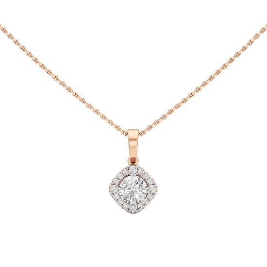 Infinia Round Cut Halo Pendant