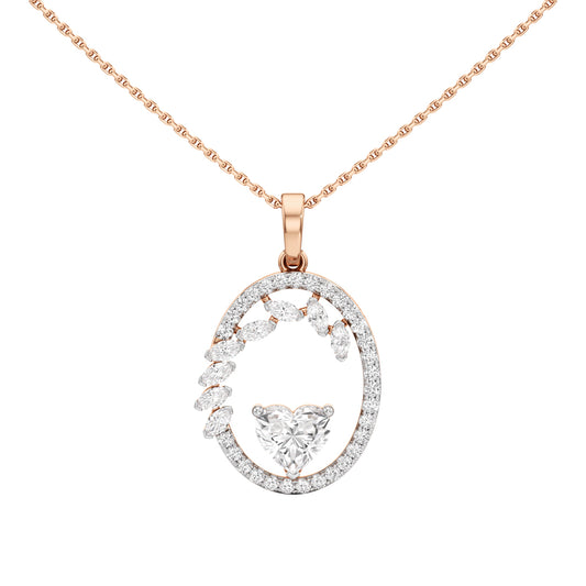 Astraea 2.50Ct Geometric Heart Cut Fancy Pedant