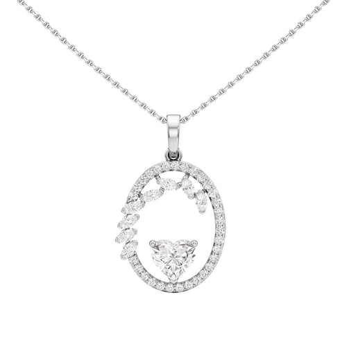 Astraea 2.50Ct Geometric Heart Cut Fancy Pedant