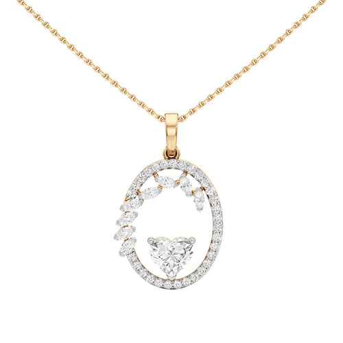 Astraea 2.50Ct Geometric Heart Cut Fancy Pedant