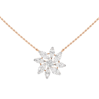 Orchid 2.75Ct Floral Round Cut Fancy Pendant
