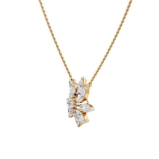 Orchid 2.75Ct Floral Round Cut Fancy Pendant