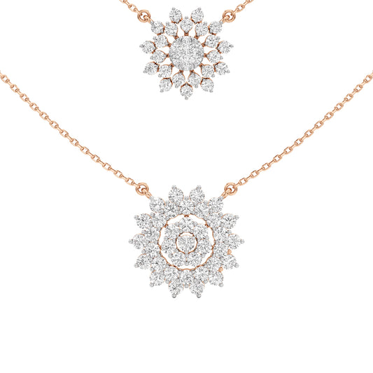 Harlow 3Ct Sunflower Round Cut Fancy Pendant