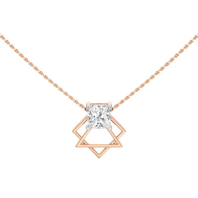Celestina 2Ct Celtric Star Princess Cut Fancy Pendant