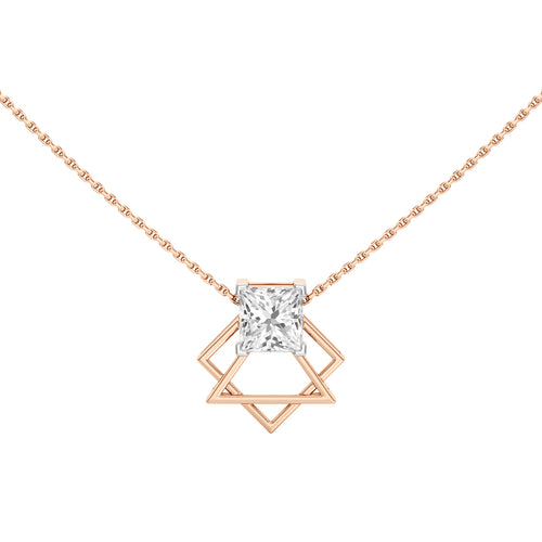 Celestina 2Ct Celtric Star Princess Cut Fancy Pendant
