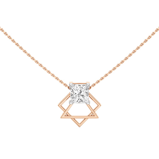 Celestina 2Ct Celtric Star Princess Cut Fancy Pendant