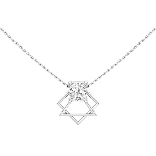 Celestina 2Ct Celtric Star Princess Cut Fancy Pendant