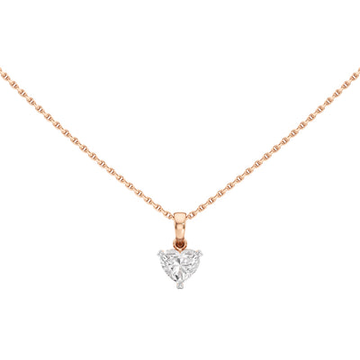 1Ct Heart Shape Solitaire Pendants