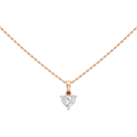 1Ct Heart Shape Solitaire Pendants