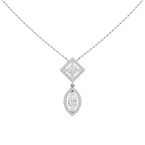 Rhianna 2.25Ct Multishape Double Halo Pendant