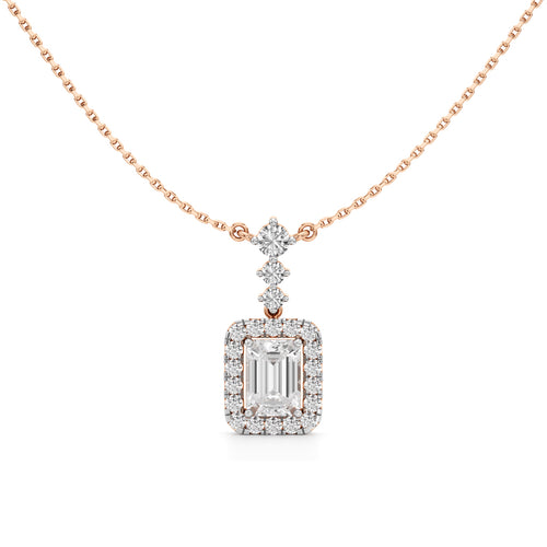 Regalia Radiance Emerald-Cut Diamond Pendant
