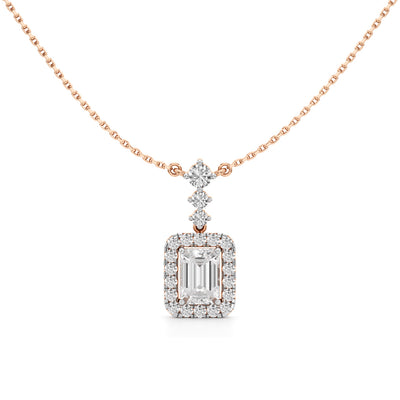 Regalia Radiance Emerald-Cut Diamond Pendant