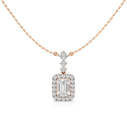 Regalia Radiance Emerald-Cut Diamond Pendant