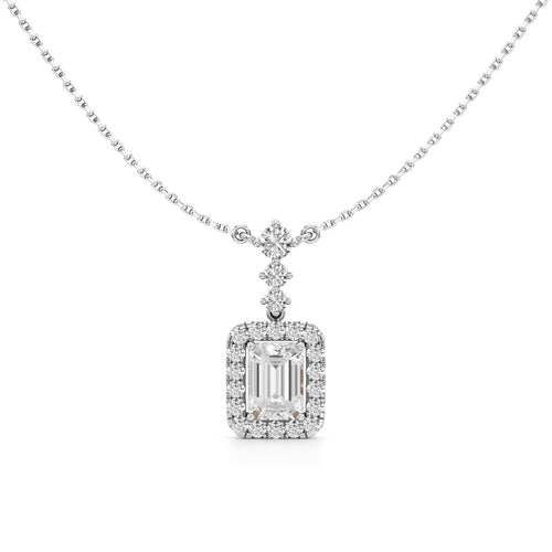 Regalia Radiance Emerald-Cut Diamond Pendant