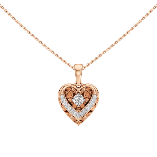 Edenia Heart Round Cut Delicate Pendant
