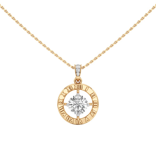 Fiorenza 1.5Ct Halo Round Cut Casual Pendant