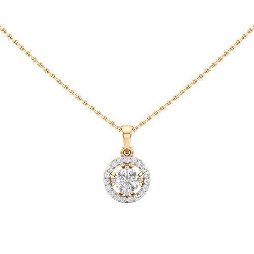 Ursa 1Ct Round Cut Halo Pendant