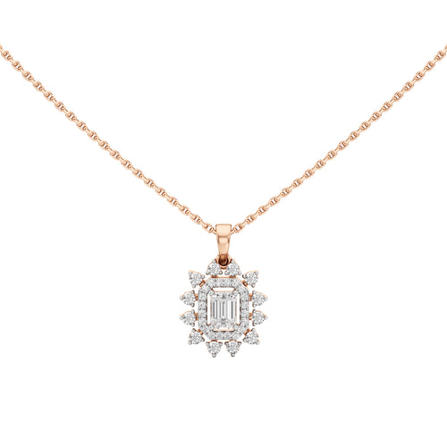 Delphina Emerald Cut Casual Pendant