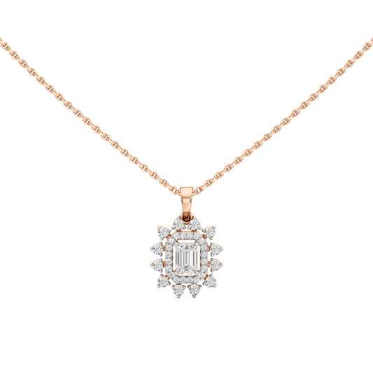Delphina Emerald Cut Casual Pendant