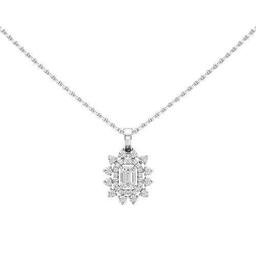 Delphina Emerald Cut Casual Pendant