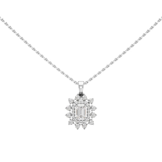 Delphina Emerald Cut Casual Pendant