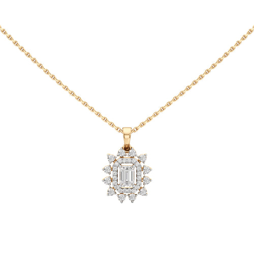 Delphina Emerald Cut Casual Pendant