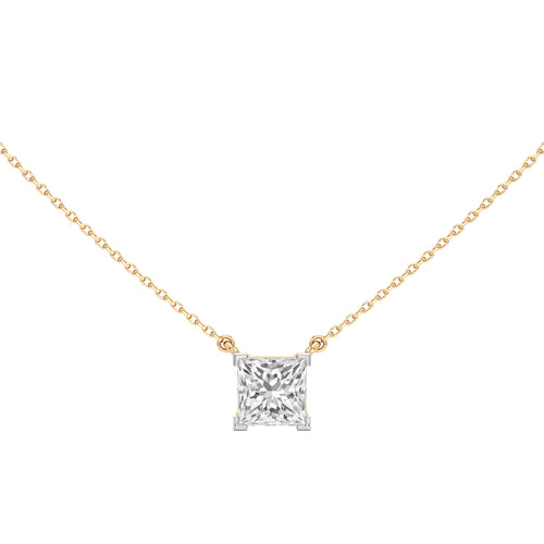 2.50Ct Princess Shape Solitaire Pendants