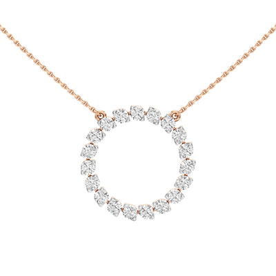 Juniper 2Ct Open Circle Round Cut Fancy Pendant