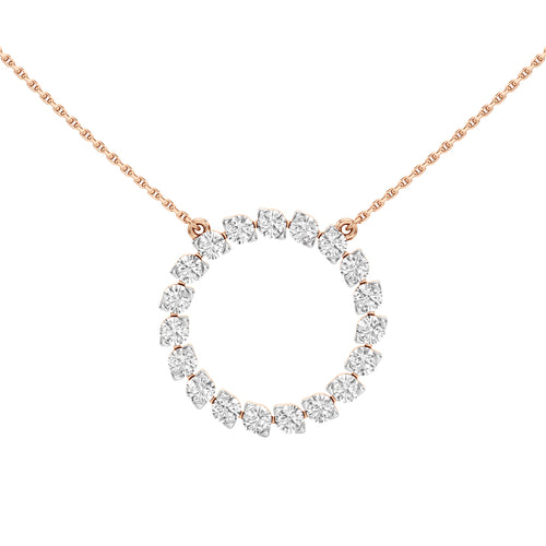 Juniper 2Ct Open Circle Round Cut Fancy Pendant