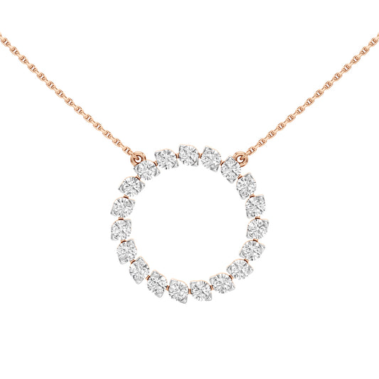 Juniper 2Ct Open Circle Round Cut Fancy Pendant
