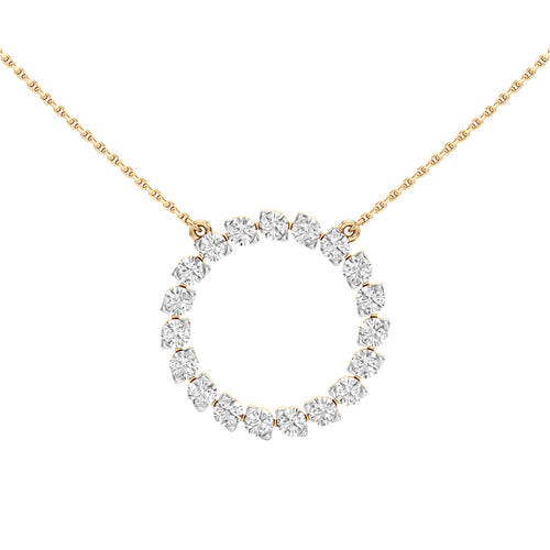 Juniper 2Ct Open Circle Round Cut Fancy Pendant